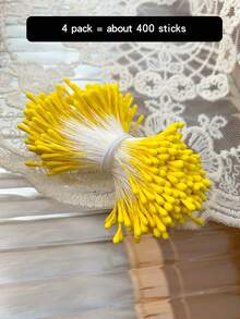 Mini Pearl Double Heads Flower Stamen Pistil Handmade Artificial Flowers, Suitable For Wedding Decoration, Bridal Backdrop Props, Bouquets, Boutonnieres, Corsages, Wedding Arches, Party Decor - Multicolor - View 19