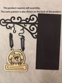 1件装 YOPPIX 书角酒馆标志牌 - 中世纪风格书架装饰，带悬挂支架，趣味书籍类型分隔牌，适用于家庭图书馆、书架整理和阅读角装饰