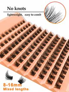 120 Clusters Individual Cluster Lashes DIY Lash Extension Crossed Wispy Soft Daily Cluster Lashes Thin Band Natural False Eyelashes - CC - View 5