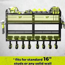 Power Tool Organizer Drill Holder Wall Mount Power Tool Storage Rack Heavy Duty - Black - View 7