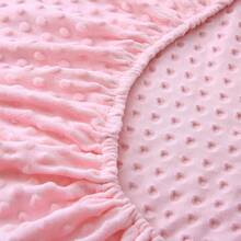 1pc Velvet Baby Crib Mattress Cover, Unisex For Boys And Girls, Fits Standard Crib, Mini Crib, Toddler Bed - Baby Pink - View 7