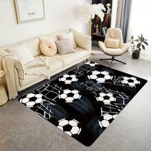 1pc Children's Cartoon Pattern Rug, Decorative Carpet, Football Lover Series, Sports Themed, Warm And Cozy Creative Quirky Design, Multi-Color Options - Multicolor - View 9