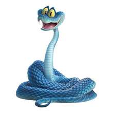 1个可爱的小蛇盖瑞摆件，细节精致，可摆造型，带包装盒 - 彩色 - 查看 8