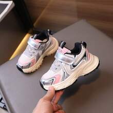 1 双婴儿运动鞋，带钩环设计，鞋底柔软，时尚耐用，适合春季、秋季和冬季的幼儿女孩鞋 - 粉色 - 查看 14