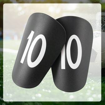 1 par mini svarta fotbollsträningsinnersulor med mönster nr 10, bekväma, slitstarka och slitstarka för match och träning