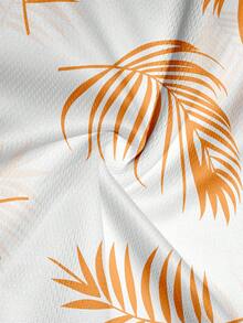 Men's Beach Holiday Print Drawstring Double Layer Beach Shorts - Multicolor - View 6