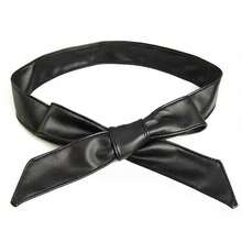 1pc Double-Layer Knotted Minimalist PU Leather Waist Belt, Casual Daily Wear - Black - View 7