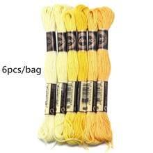 6pcs/Pack Polyester Cross Stitch Embroidery Thread, Clothing Embroidery Accessory, Handwork Embroidery Floss, 8m/Pc - Embroidery Thread - View 22