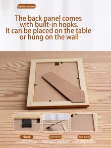 1pc 6"/7" Vintage Photo Frame Decor, Desktop Display Stand, Photo Album Holder, Multiple Sizes Available - Multicolor - View 6