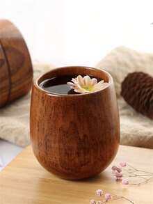 1 pieza Taza de madera personalizable, taza, taza de café de madera, taza de madera, reutilizable, multifuncional, ornamental, elegante, exquisita, de alta calidad, personalizada, única, regalos ideales para él, regalos ideales para ella, ella, novio, novia, papá, mamá, familia, amigos, hijo, hija, estudiantes escolares, trabajadores, niños, oficina, salón de té, escuela, hogar, romance delicado