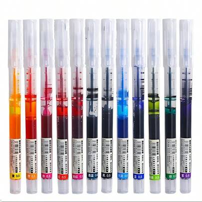 Ten 12-kolorowy zestaw długopisów żelowych z bezpośrednim tuszem charakteryzuje się prostą i lekką konstrukcją, dzięki czemu idealnie nadają się do pisania, robienia notatek, zaznaczania, prowadzenia dziennika, rysowania i kolorowania. Różnorodność kolorów sprawia, że są odpowiednie zarówno dla uczniów, jak i pracowników biurowych, a także stanowią idealny wybór jako przybory szkolne, artykuły papiernicze i materiały do nauki.