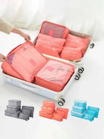 6 Pcs Travel Luggage Storage Bags, Versatile Lightweight Storage Pouch, Dustproof Duffle Bag