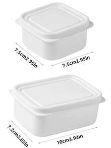 1个带盖冰箱食品储物盒，便当盒，洋葱姜蒜储物盒，透明塑料小盒，备餐盒，厨房适用，办公室午餐盒，洋葱姜蒜储物盒 - 彩色 - 查看 7