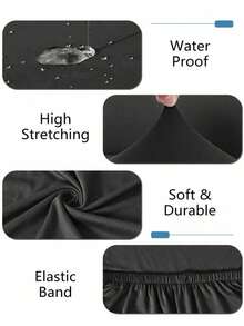 1/2/3/4件装牛奶丝面料，高弹力，防尘，防紫外线，防刮擦沙发靠垫套，适用于客厅、卧室、酒店及其他家居装饰场所。 - 深灰色 - 查看 9