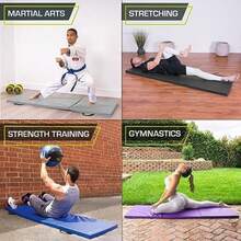 ProsourceFit - Alfombrilla de Ejercicio Plegable de Triple Pliegue, 6 x 2 pies, con Asas de Transporte para MMA, Gimnasia, Estiramiento, Entrenamiento básico(Púrpura) - Multicolor - Ver 7