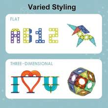 Magnetic Building Tiles Toys, Educational Toys, Stacking Construction Toys, Children Toys, Suitable For Kids 3+ Years Old, Birthday Gift, Holiday Gift, Christmas Gift - Multicolor - View 7