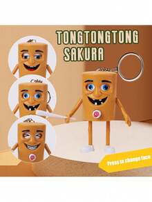 Italian Crazy Doll Squeeze Change Face Keychain Stress Relief Toy Anime Character Tung Tung Tung Sahur Tralalero Tralala Backpack Hanging Decor Accessory Party Favor Gift - Multicolor - View 1