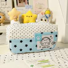1个波点音乐铅笔盒，可爱小猫卡通波点星星风格文具收纳袋，学生返校礼物办公用品 - 彩色 - 查看 12