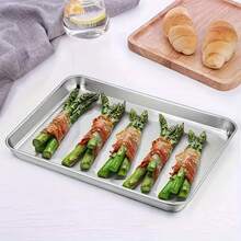 2件套不锈钢网状烤盘，平底方形烤盘 - 重型耐用，易于清洁，适用于厨房清洗蔬菜、沥水、烤箱烘焙、烧烤等。 - 彩色 - 查看 11