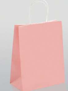 10个粉色礼品袋 - 适用于情人节、生日、婚礼及各种场合 | 可重复使用的购物外卖袋，带提手 (5.9英寸*8.2英寸) - 彩色 - 查看 10