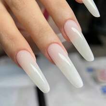 Libeine 透明白色指甲硬化凝胶，快速自然干燥，强韧脆弱指甲，提亮暗淡指甲，角蛋白配方