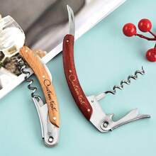 Personalized Wooden Bottle Opener - Multifunctional Bottle Opener Customizable With Name/Date, Great Gift For Couples' Wedding Anniversary, Valentine's Day