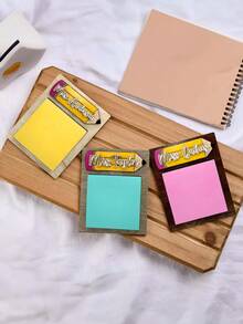 Custom Wooden Teacher Sticky Note Pad Holder Gift,Customize Text,3 Styles,Personalized Teacher Name Gift,Student Gift For Teacher,Teacher Gift,Teacher End Of Year Gift - Multicolor - View 5