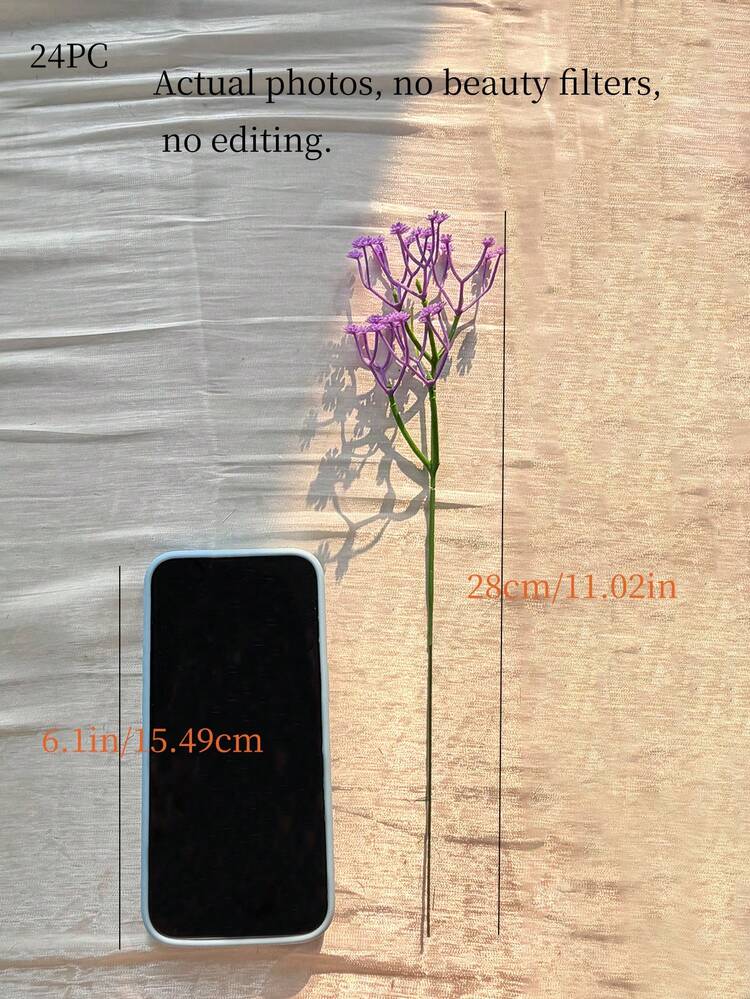 10/20/30 支紫色藤编花，满天星人造花束，适用于客厅、餐桌、插花、装饰、婚礼用品、婚礼装饰、新娘背景道具、花环、紫色婴儿满天星 - 紫色 - 查看 10
