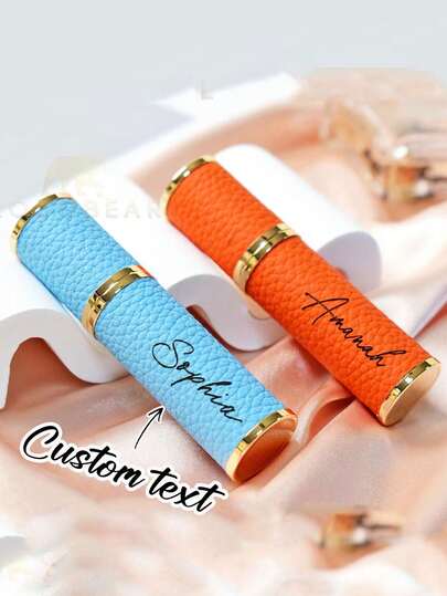 5ml Refillable Travel Perfume Atomizer - Genuine Leather Perfume Sprayer - Travel Refill Pump Case - Bridesmaid Gift, Bridesmaid Perfume Bottle, Bridal Party Favor, Party Favor