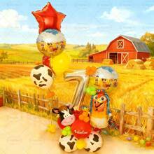Bộ 49 bóng trang trí tiệc theo chủ đề trang trại, bao gồm bóng bay số bạc 32", bóng bay tròn trang trại 18", bóng bay ngôi sao đỏ 18", bóng bay hình con gà, bóng bay cao su hình con bò, thích hợp cho tiệc sinh nhật, tiệc chào đón em bé, kỷ niệm, trang trí trang trại, quà tặng bất ngờ cho con trai/con gái - Bạc - Xem 8