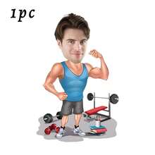 1/3pcs Custom Sports-Themed Keychain, Custom Gym Keychain With Photo, 33 Styles,Personalized Bodybuilder Keyring, Funny Fitness Gift For Him, Weightlifting Cartoon Caricature, Gym Bro Gift,Gift For Sports Lover