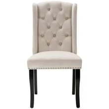 Dining Chairs - Beige + Velvet6 - View 6