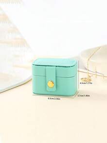 1 hộp đựng đồ trang sức bằng da tối giản di động, đựng nhẫn, vòng cổ, hoa tai, son môi, hộp đựng đồ trang sức trưng bày hộp quà tặng cho phụ nữ hộp đựng đồ dùng du lịch thiết yếu khi trở lại trường ký túc xá - Nhiều màu - Xem 17