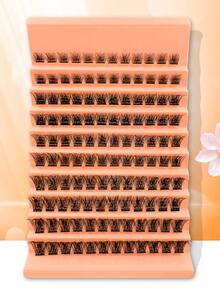 120 Clusters Individual Cluster Lashes DIY Lash Extension Crossed Wispy Soft Daily Cluster Lashes Thin Band Natural False Eyelashes - CC - View 2