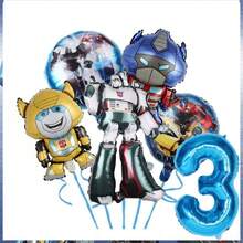 Hasbro 变形金刚气球场景装饰套装，送给好朋友的最佳节日礼物，派对氛围装饰，完美派对装饰，家居装饰，情人节礼物 - 彩色 - 查看 5