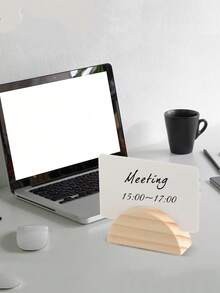 1/2/5/10pcs Set Semicircle Wooden Table Number Holder, Elegant Wooden Table Number Plate Stand, Suitable For Wedding, Beach Party, Birthday, Garden Event, Restaurant And More, Durable And Stylish Table Decor