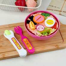 1pc Ramen Feeding Toy Game - Perfect Gift For Boys, Girls, Birthday, Easter, Christmas, Halloween, Thanksgiving - Interactive Feeding Game With Spoon And Fork, Role Play Toy, Material, Sensory Game, Suitable For Pet Lovers Simulated Feeding Toy, Fun Pet Feeding Toy, Holiday Shoppers, Toy Enthusiasts, Pretend Feeding Toy - Multicolor - View 2