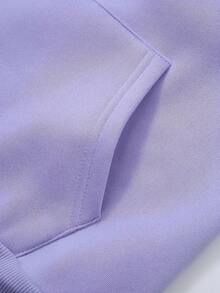 Women'S Fleece-Lined Hoodie & Printed Sweatpants Set , Machine Washable, Pocket Detail, Comfortable Warm  Women'S Fleece-Lined Hoodie & Printed Sweatpants Set - Oversized V-Napkin Hoodie With "NO WORRIES GOD GOT ME" Print, Fleece-Lined Pants, Machine Washable Winter Warmth, Pocket Detail, Cozy Casual Outfit For Fall/Winter, Faith-Inspired Casual Wear  Conjunto Deportivo Sport Outfit Women  Athletic Sets Women  Women's Winter Clothing Of Women's Winter Clothing Women's Winter Fashion Women's Winter Promotion Of Women's Winter Clothing Christmas  Ugly Christmas Sweater Women Curve - 紫色 - 查看 8