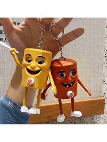Italian Crazy Doll Squeeze Change Face Keychain Stress Relief Toy Anime Character Tung Tung Tung Sahur Tralalero Tralala Backpack Hanging Decor Accessory Party Favor Gift - Multicolor - View 2
