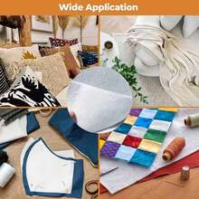 1 Stück Thermovlieseinlage, einseitig selbstklebende Fütterung, geeignet für DIY Nähzubehör, mit Bügelvlies-Rückseite - Verschiedenfarbig - Übersicht 6