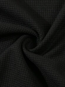 男士休闲拼接撞色口袋翻领长袖衬衫+长裤套装，轻薄涤纶面料，休闲运动度假装，春秋季 - 黑色 - 查看 7