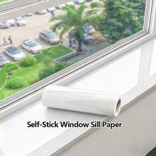 High Quality Window Sill Sticker, Waterproof & Fade-Resistant - Self-Adhesive Marble Gray-White Texture Waterproof Wallpaper, Window Sill Renovation Sticker, Suitable For Window Sill Renovation, Bay Window Covering, Balcony Window Sill Decoration - White - View 14