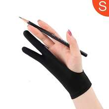 2 piezas Guantes de arte de diseño de dos dedos para mano derecha, anti-manchas, resistentes al desgaste, a prueba de sudor, a prueba de polvo, adecuados para dibujar y pintar al óleo - Multicolor - Ver 10