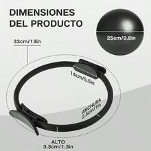 CHOICE Pilates Kit Casa Incluye Aro Pilates 25Pulgada, Pelota Pilates Pequea y 1 Paar Calcetines de Yoga, Anillo y Pelota Chica 25cm de Yoga, para Tonificar Los Msculos de Brazos y Muslos - Negro - Ver 3