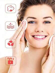 150/300/Pcs Round Pads, Double-Sided Available, Soft Low Allergy, For Facial And Eye Remover And Cleaning Accessories - Multicolor - View 8