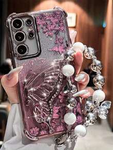 1pc Minimalist Bracket Phone Case, Shock-Proof/TPU Silicone Soft Edge Luxury Protective Cover With Dust-Proof Holes, Compatible With Samsung Galaxy S24 Ultra/S24 Plus/S24/S23 Ultra/S23 Plus/S23/S22 Ultra/S22 Plus/S22/S21 Ultra/S21 Plus/S21 FE/S23 FE/S20 Ultra/S20 Plus/S20 FE And Electroplated + TPU Silicone Soft Edge Full Coverage High-End Protective Case For OPPO A5x/C1 2 3 4 5 6 7 8 9/9 8 7 6 5 4 3 2 1 And OPPO A1 2 3 4 5 6 7 8 9 9 8 7 6 5 4 3 2 1 - Black - View 5