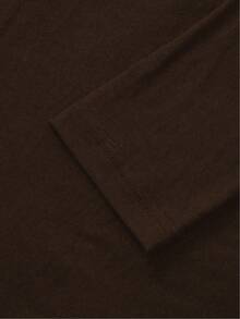 性感休闲美式时尚长袖上衣，V领修身显瘦衬衫，春季款 - 棕色 - 查看 6