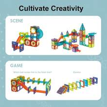 Magnetic Building Tiles Toys, Educational Toys, Stacking Construction Toys, Children Toys, Suitable For Kids 3+ Years Old, Birthday Gift, Holiday Gift, Christmas Gift - Multicolor - View 8