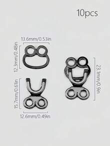 10pcs Of Metal Alloy Invisible Buckles, Hook Eye Buckles, Used For DIY Sewing, Invisible Closure Buckles For Pants, Skirts, Collars, Coats, Sewing Accessories, Sewing Supplies