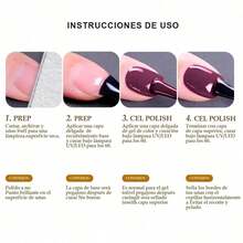 12pc 5ml Gelish para Uñas Magnético Gato Ojo + Top Coat para Uñas, Esmalte de Gel Transparente Rosado Claro Brilliante con Purpurina, Materiales para Uñas Soak Off UV LED para Diseño de Arte de Uñas - Multicolor - Ver 7